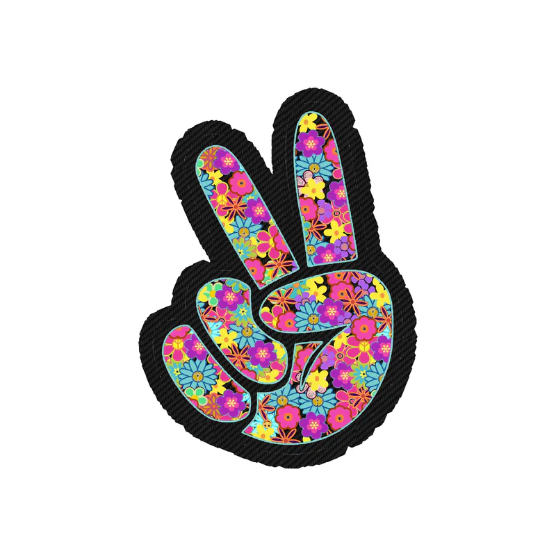 Peace Carbon Fiber Vinyl Decal - Custom Size