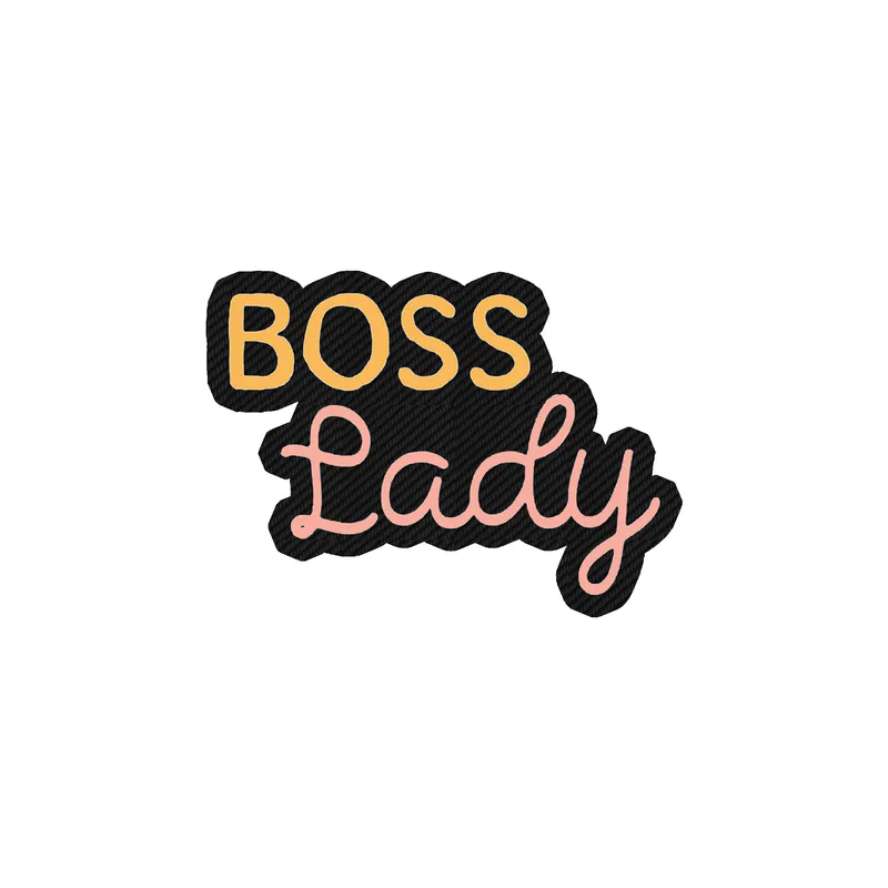Boss Lady Carbon Fiber Vinyl Decal - Custom Size