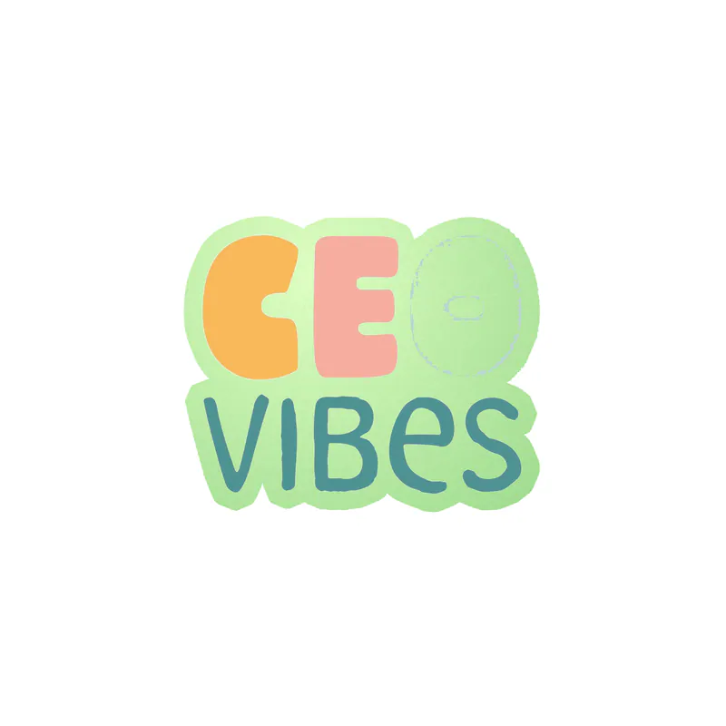 CEO Vibes Glow in the Dark Vinyl Decal - Custom Size