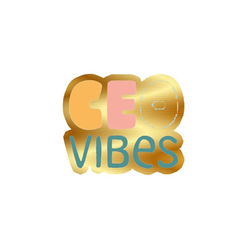CEO Vibes Gold Chrome Vinyl Decal - Custom Size