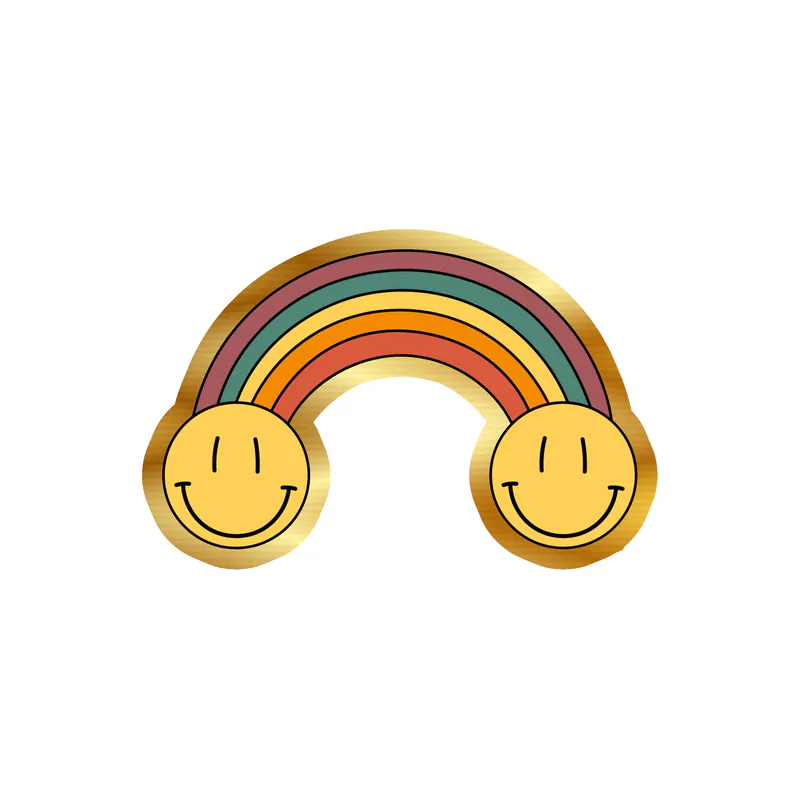Rainbow Gold Chrome Vinyl Decal - Custom Size