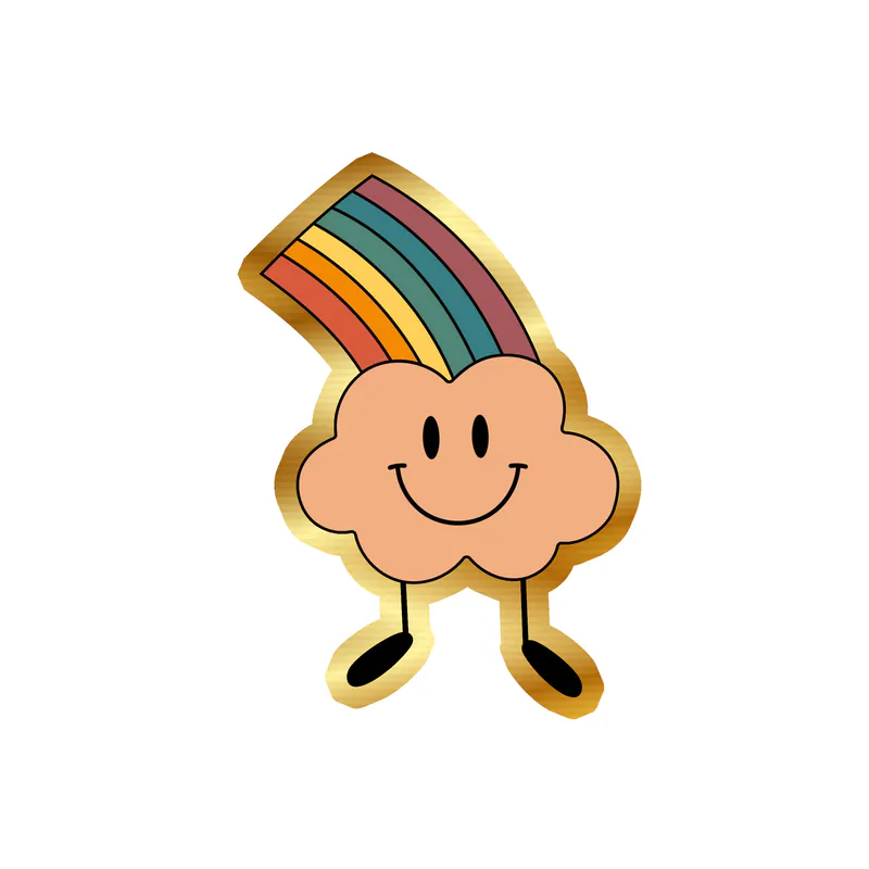 Rainbow Gold Chrome Vinyl Decal - Custom Size