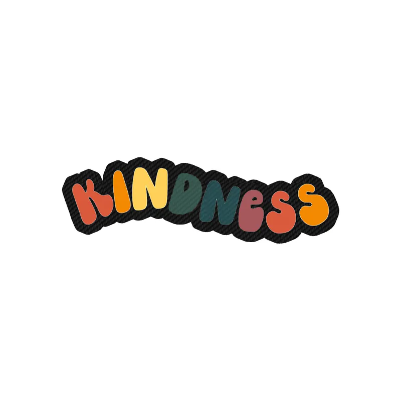 Kindness Carbon Fiber Vinyl Decal - Custom Size