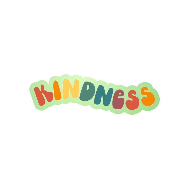 Kindness Glow in the Dark Vinyl Decal - Custom Size