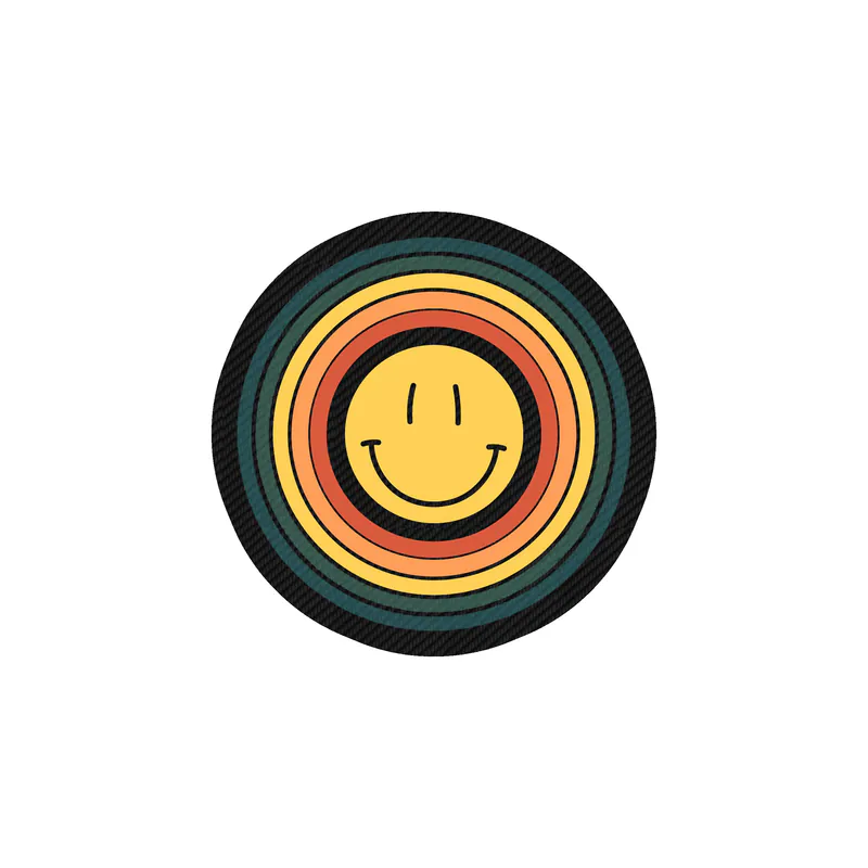 Smiley Face Carbon Fiber Vinyl Decal - Custom Size