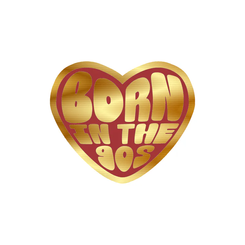 Born in the 90s Gold Chrome Vinyl Decal - Custom Size