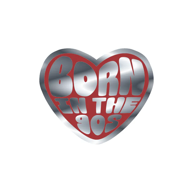 Born in the 90s Silver Chrome Vinyl Decal - Custom Size