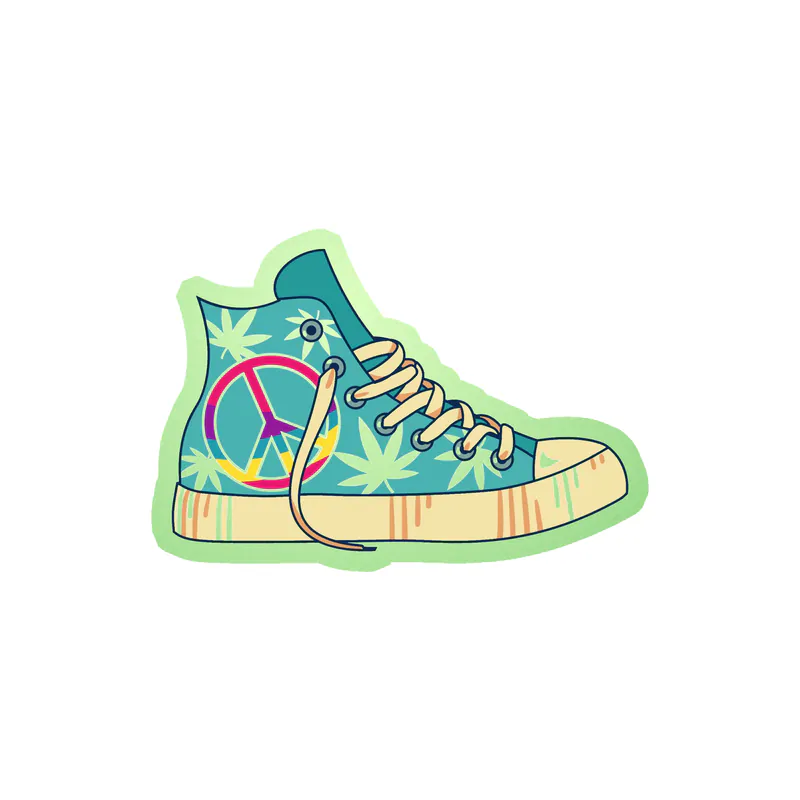 Shoe Glow in the Dark Vinyl Decal - Custom Size