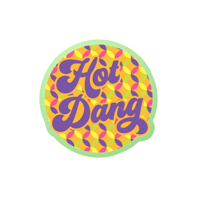 Hot Dang Glow in the Dark Vinyl Decal - Custom Size