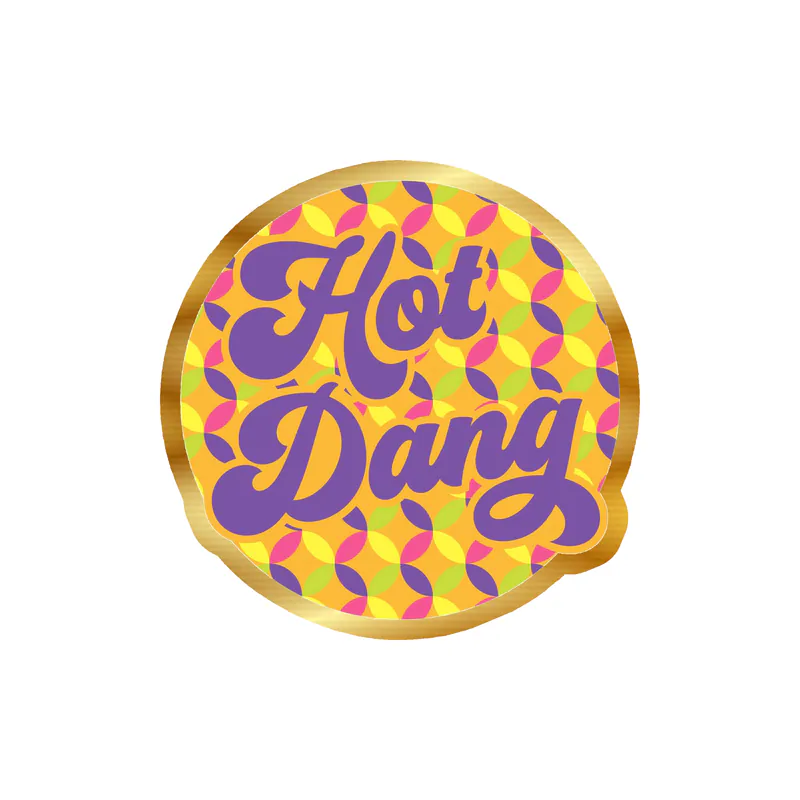 Hot Dang Gold Chrome Vinyl Decal - Custom Size