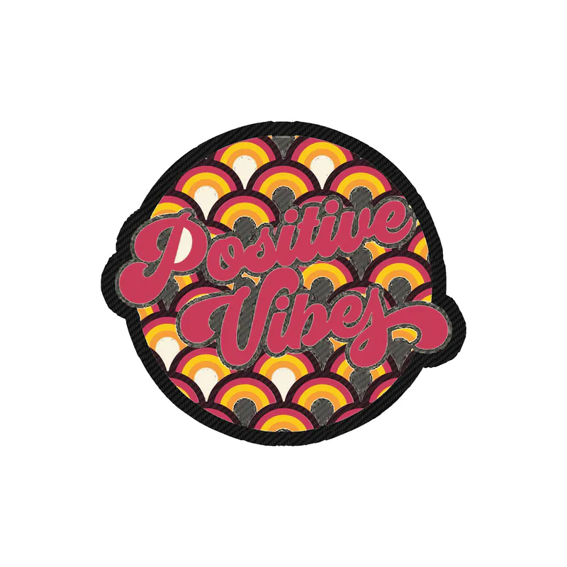 Positive Vibes Carbon Fiber Vinyl Decal - Custom Size