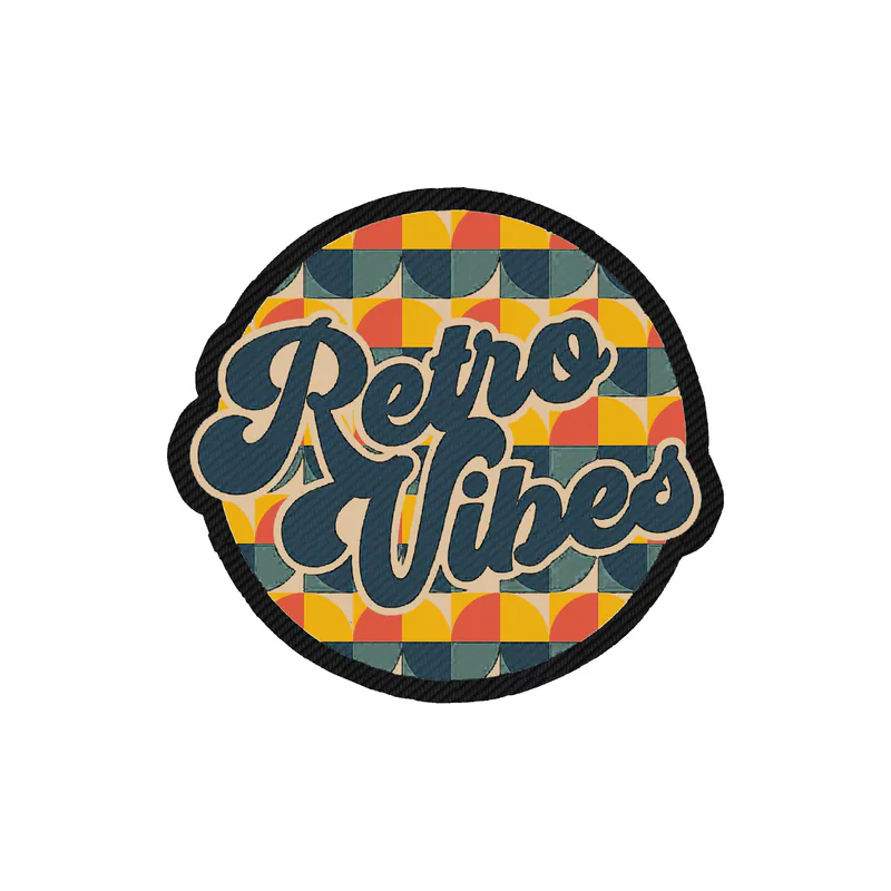 Retro Vibes Carbon Fiber Vinyl Decal - Custom Size