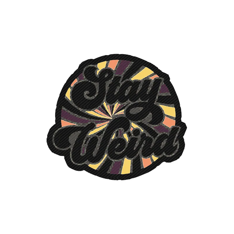 Stay Weird Carbon Fiber Vinyl Decal - Custom Size