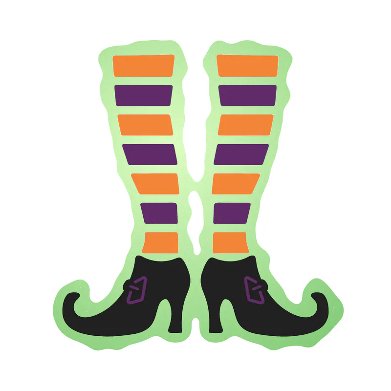 Witch Legs Glow in the Dark Vinyl Decal - Custom Size