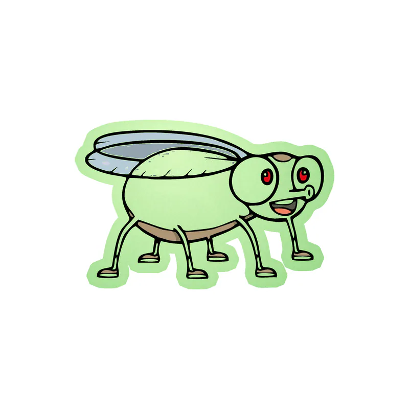 Bug Glow in the Dark Vinyl Decal - Custom Size