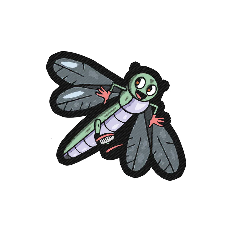 Bug Carbon Fiber Vinyl Decal - Custom Size