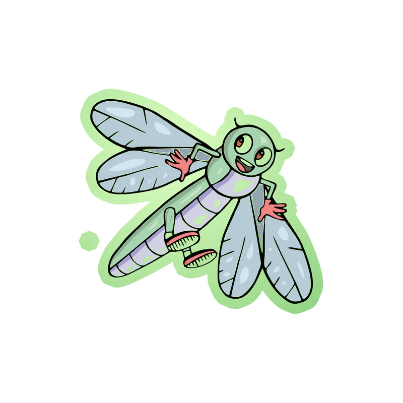 Bug Glow in the Dark Vinyl Decal - Custom Size