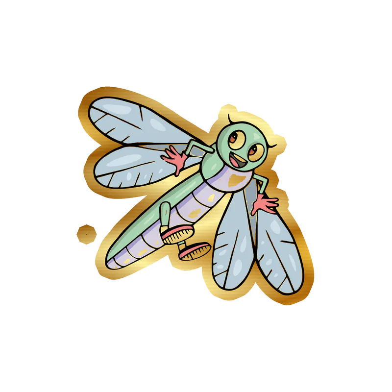 Bug Gold Chrome Vinyl Decal - Custom Size