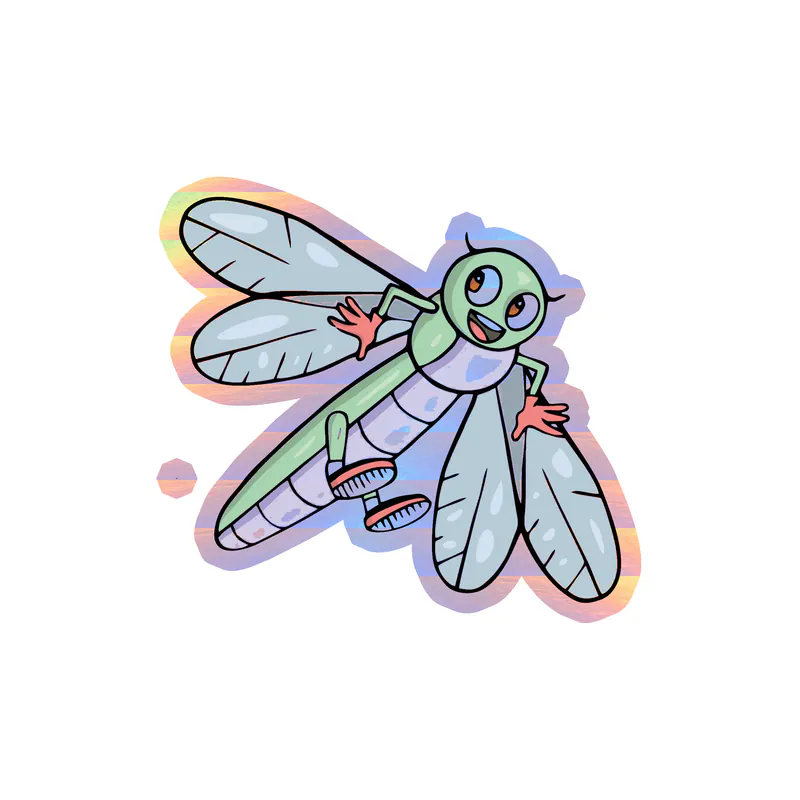 Bug Holographic Vinyl Decal - Custom Size