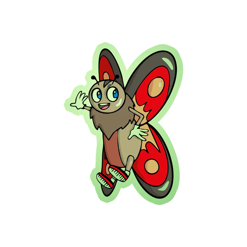 Bug Glow in the Dark Vinyl Decal - Custom Size