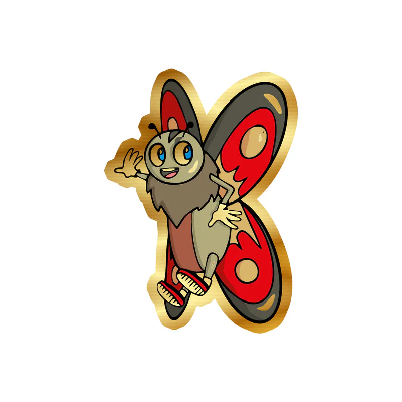 Bug Gold Chrome Vinyl Decal - Custom Size