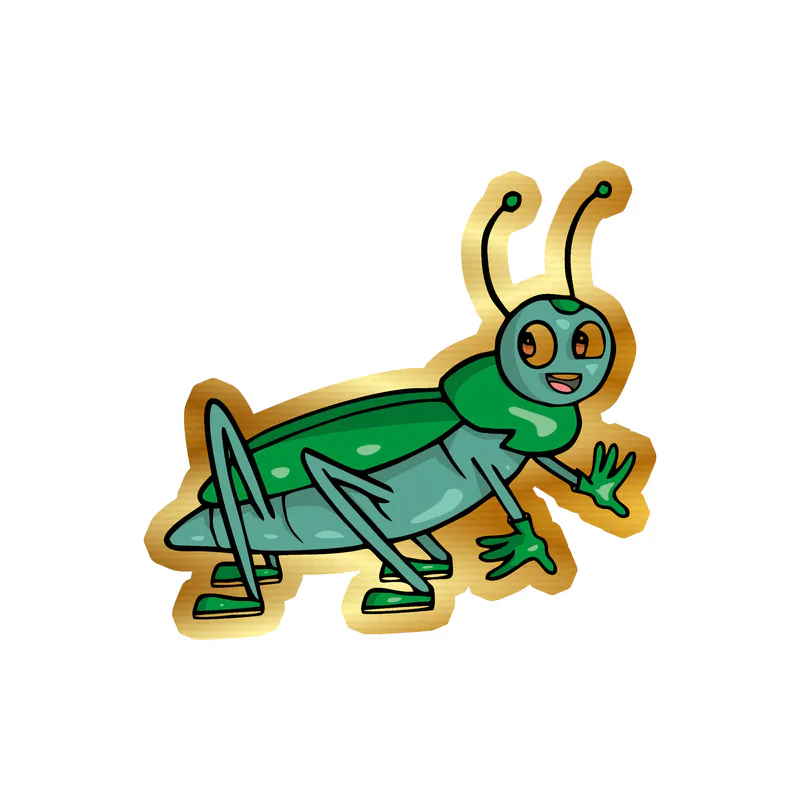 Bug Gold Chrome Vinyl Decal - Custom Size