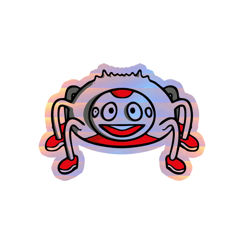 Bug Holographic Vinyl Decal - Custom Size