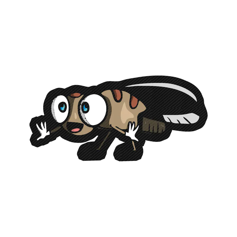 Bug Carbon Fiber Vinyl Decal - Custom Size