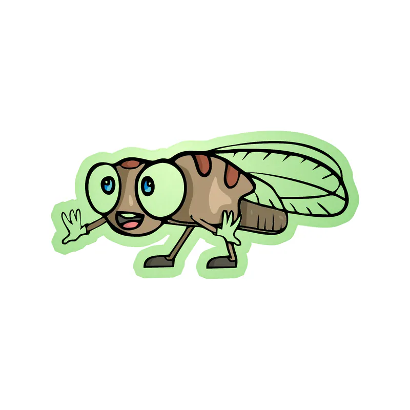 Bug Glow in the Dark Vinyl Decal - Custom Size