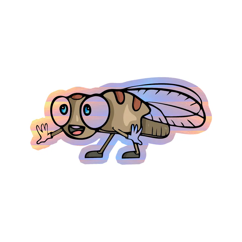 Bug Holographic Vinyl Decal - Custom Size