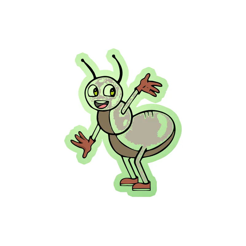 Bug Glow in the Dark Vinyl Decal - Custom Size