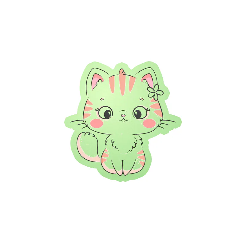 Cat Glow in the Dark Vinyl Decal - Custom Size
