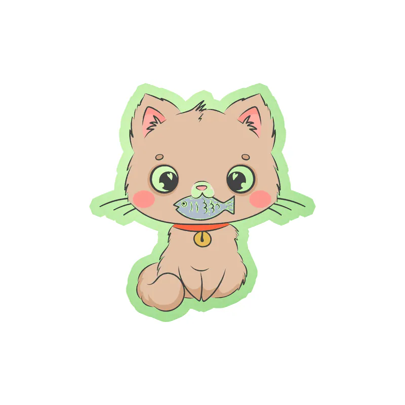 Cat Glow in the Dark Vinyl Decal - Custom Size