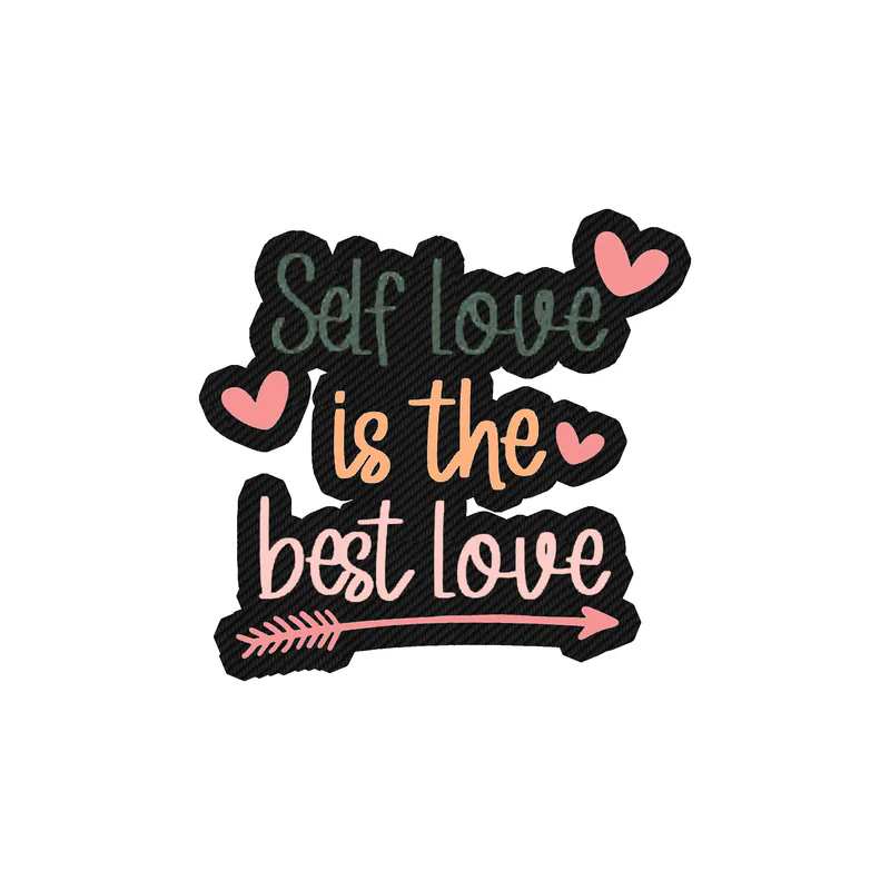 Self Love Carbon Fiber Vinyl Decal - Custom Size