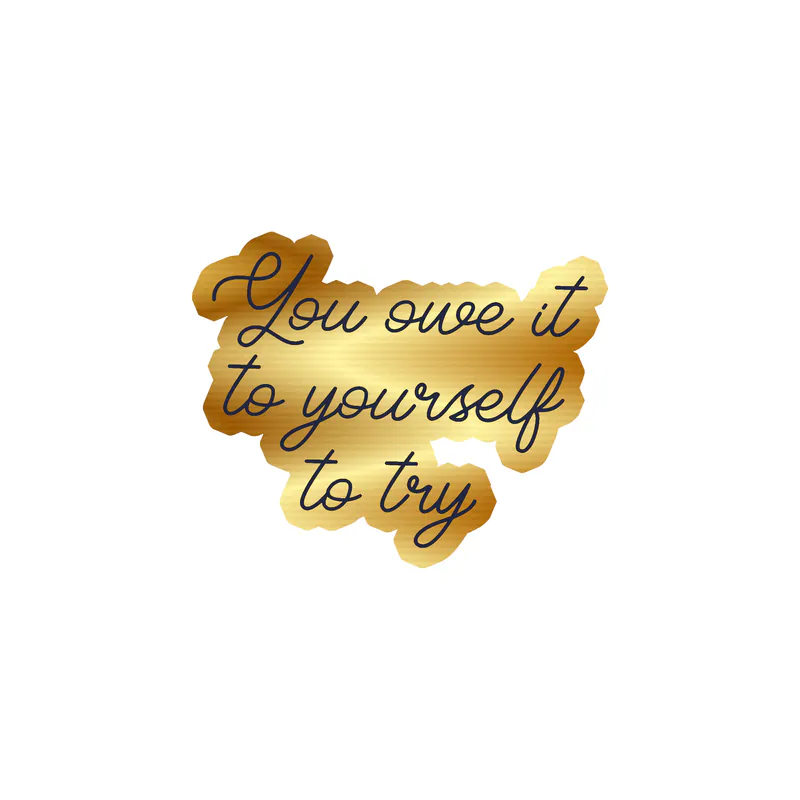 You Owe it to Yourself to try Gold Chrome Vinyl Decal - Custom Size