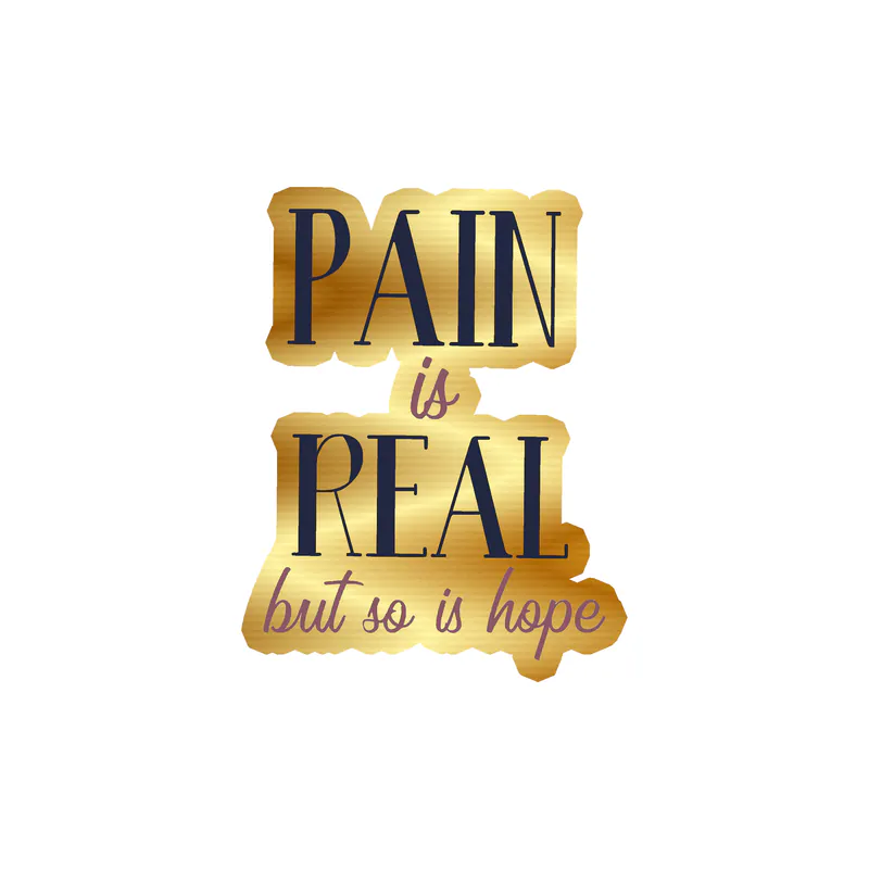 Hope is Real Gold Chrome Vinyl Decal - Custom Size