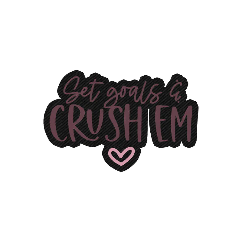 Set Goals and Crush 'Em Carbon Fiber Vinyl Decal - Custom Size