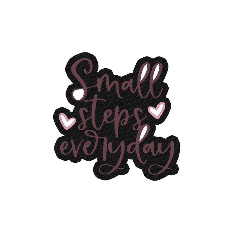 Small Steps Everyday Carbon Fiber Vinyl Decal - Custom Size