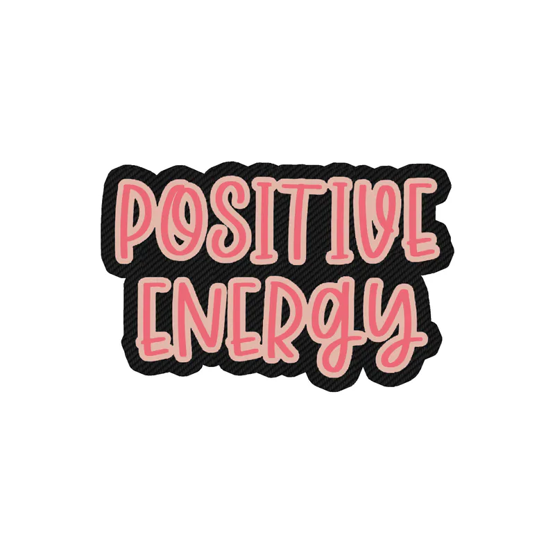 Positive Energy Carbon Fiber Vinyl Decal - Custom Size