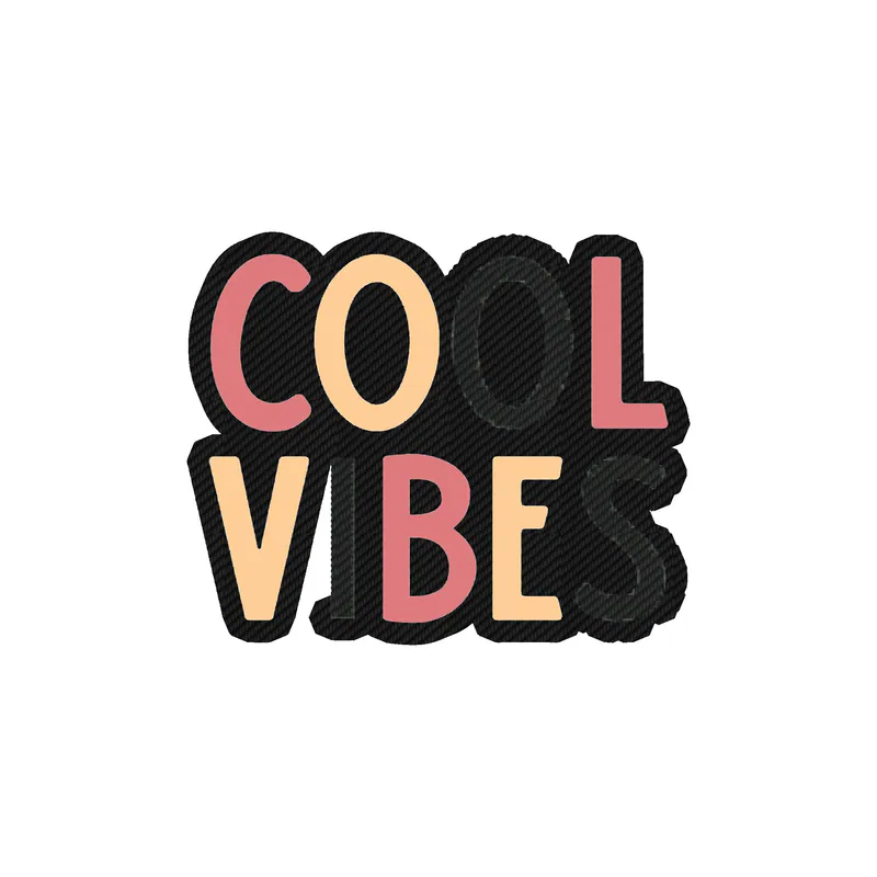 Cool Vibes Carbon Fiber Vinyl Decal - Custom Size