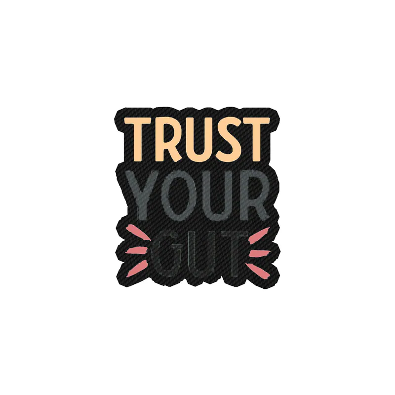 Trust Your Gut Carbon Fiber Vinyl Decal - Custom Size
