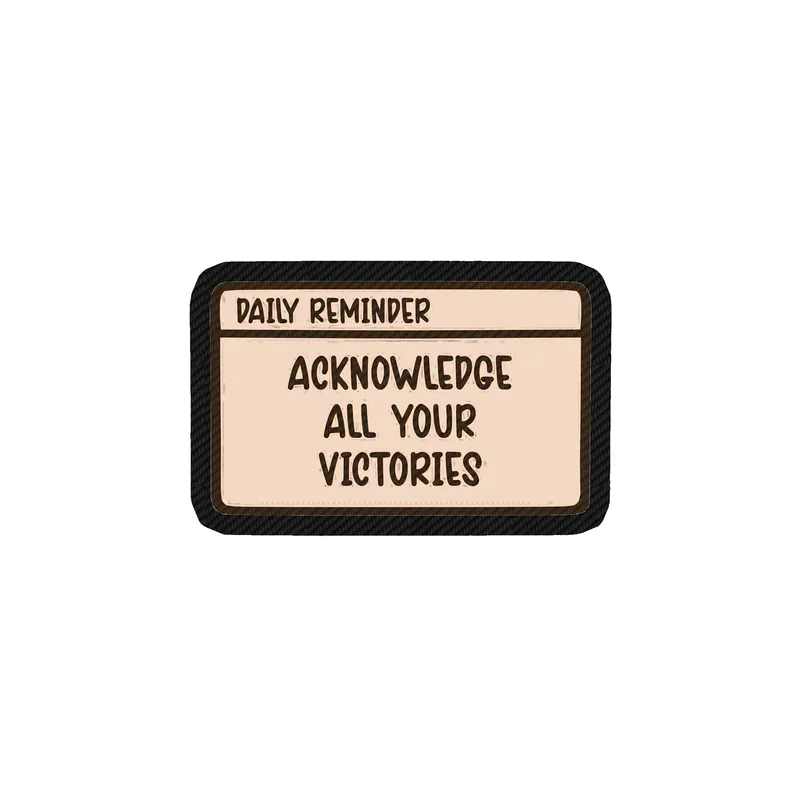 Acknowledge All of Your Victories Carbon Fiber Vinyl Decal - Custom Size