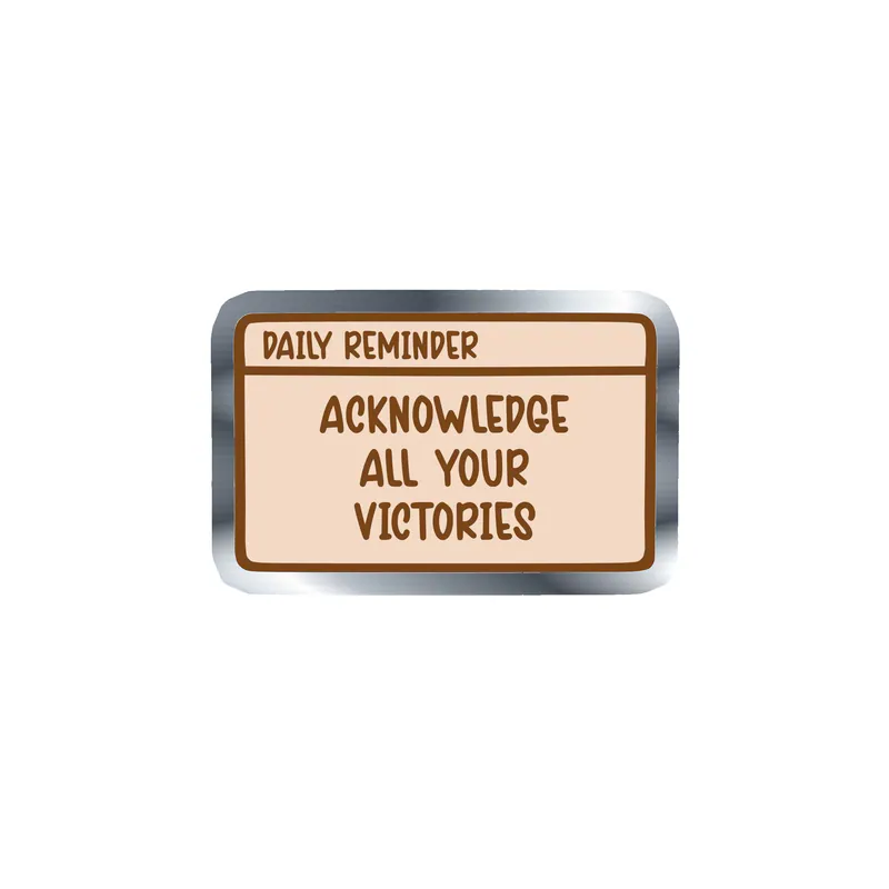 Acknowledge All of Your Victories Silver Chrome Vinyl Decal - Custom Size