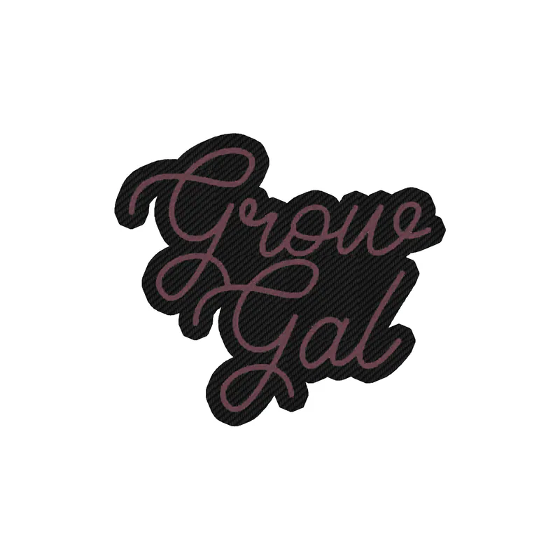Grow Gal Carbon Fiber Vinyl Decal - Custom Size