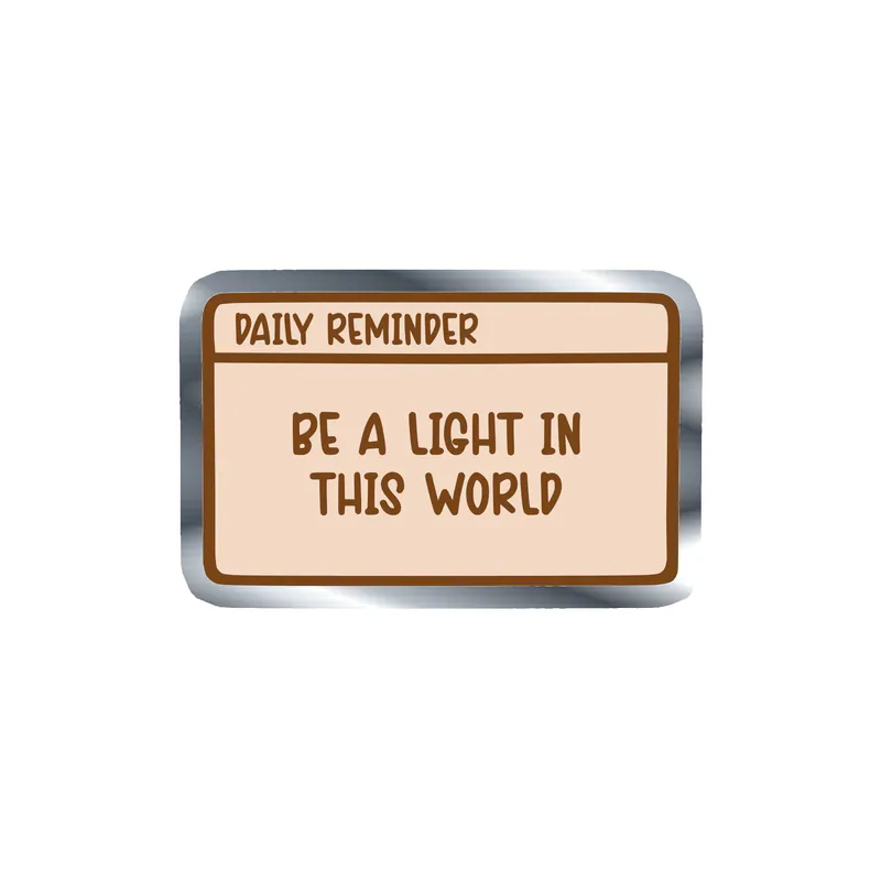 Be a Light In This World Silver Chrome Vinyl Decal - Custom Size