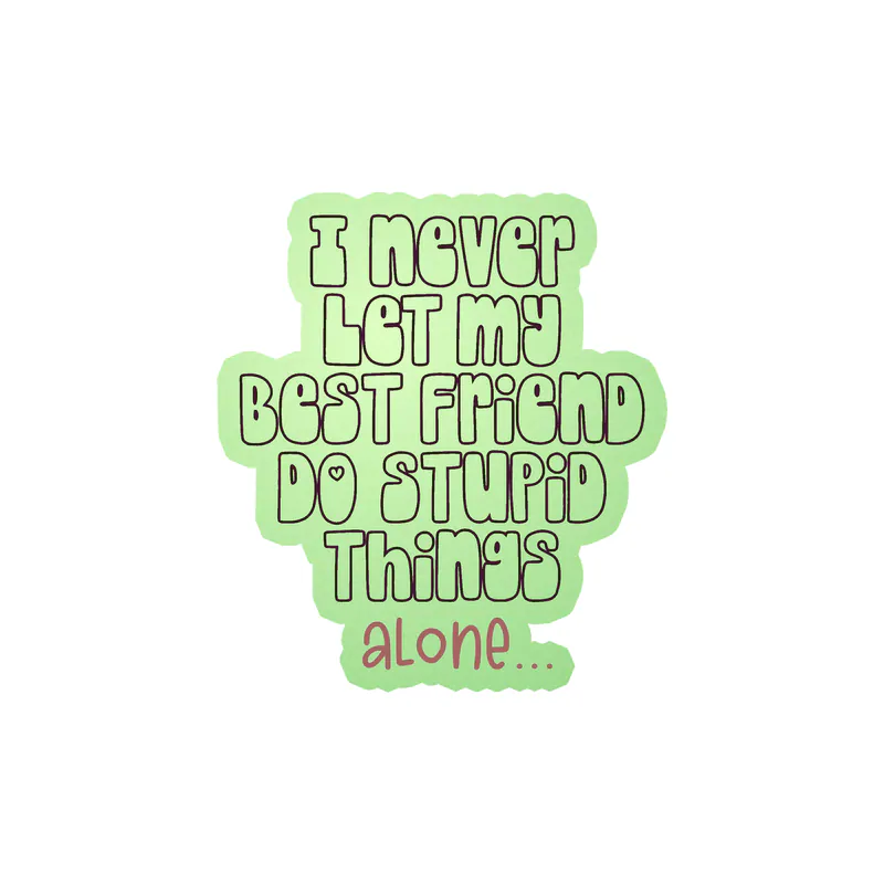 Best Friends Glow in the Dark Vinyl Decal - Custom Size