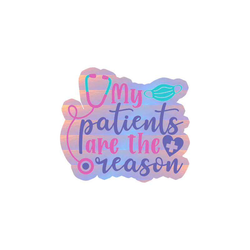 Healthcare Worker Love Holographic Vinyl Decal - Custom Size