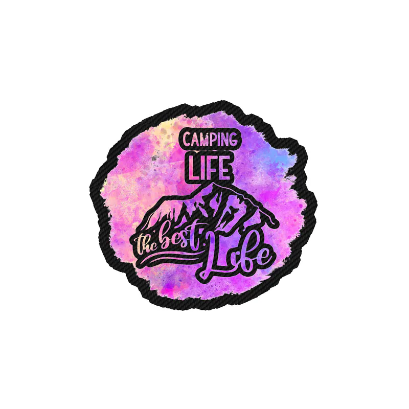 Camping Life is the Best Life Carbon Fiber Vinyl Decal - Custom Size