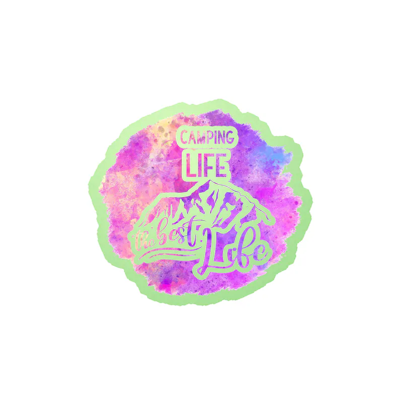 Camping Life is the Best Life Glow in the Dark Vinyl Decal - Custom Size