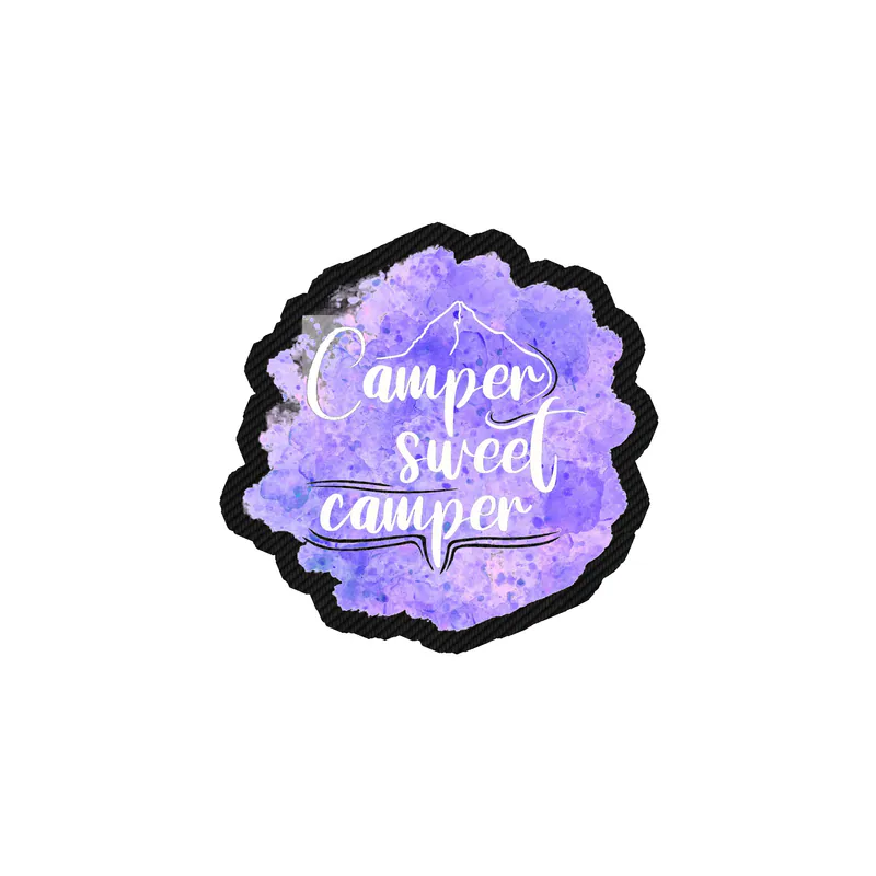 Camper Sweet Camper Carbon Fiber Vinyl Decal - Custom Size